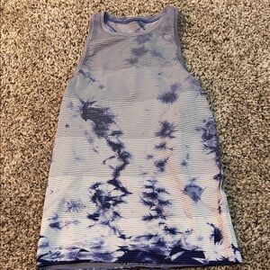 Blue Tie-Dye Swiftly high neck tank lululemon